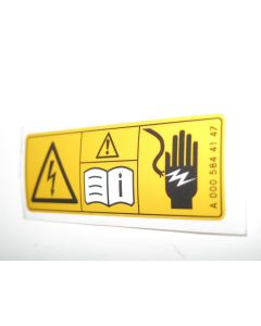 Mercedes High Voltage Hazard Warning Label Sticker A0005844147 New Genuine